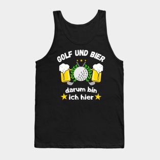 Golf und Bier Lustiges Golfspieler Spaß Tank Top